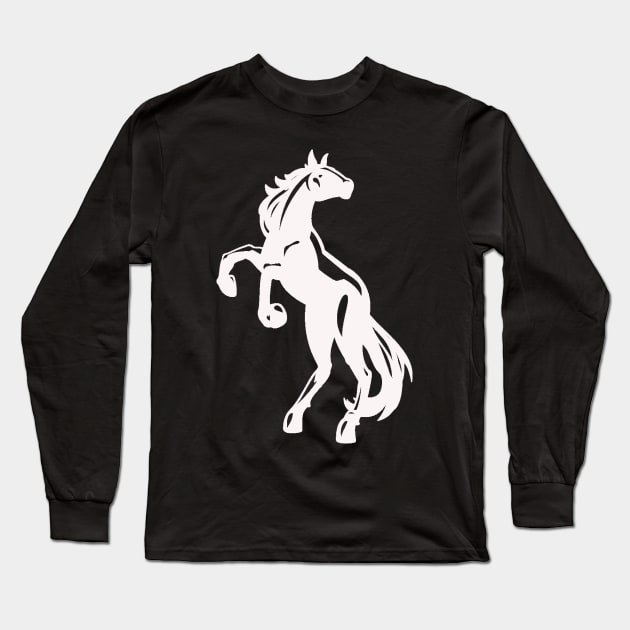 horse Long Sleeve T-Shirt by Waleed Mahmud